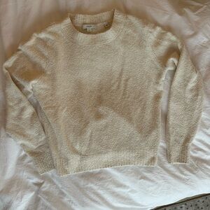 Vince boucle cream white Women's Sweater crew neck size small